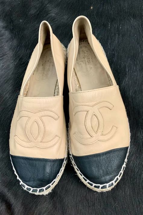 chanel espadrilles shoes ebay|authentic chanel espadrilles.